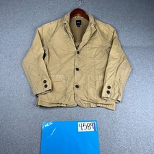 Gap Kids 3 Button Coat Youth XL Beige Canvas Pockets Casual Classic