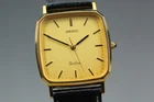 Vintage SEIKO Dolce 5E31-5A80 Quartz Gold Square Men's Watch with New Battery