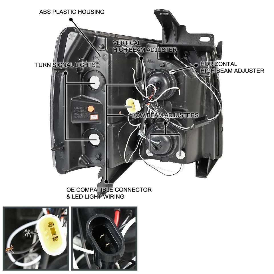 Fits 2007-2014 Chevy Silverado Black Halo Projector Headlights+LED Tail Lamps Foto 4 de 4
