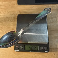 40 Grams Vintage Norwegian, Silver Spoon 830S monogrammed Gunnar