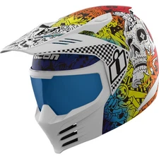 Icon Elsinore Doodle 3 Helmet, White, Adventure Touring, Dual-Sport