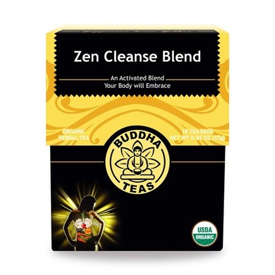 Organic Zen Cleanse Tea - USDA, OU Kosher, 18 Bleach-Free Bags