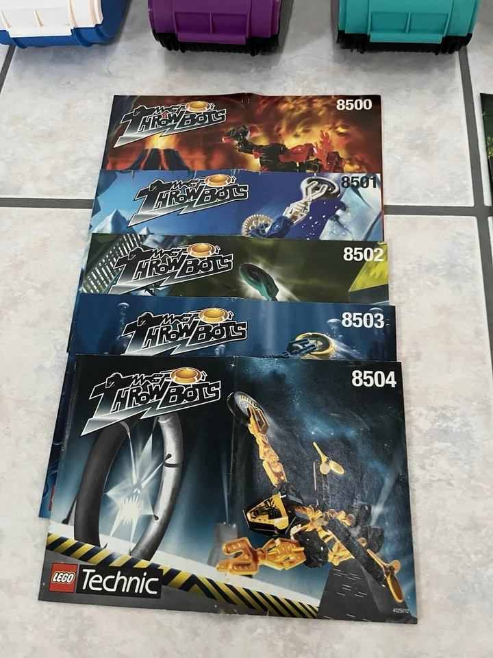 Lego Lot of 10- Technic Throwbots Sets Complete w/Manuals & Containers 8500-8522 - Image 2 of 4