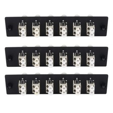 3 PCS 12 Fibers LC OM1/OM2 Duplex Multi Mode Patch Panel Multimode Adapters