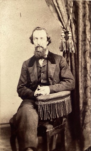 FOTO CDV de la era de la Guerra Civil de 1860 sentado caballero hombre alianza Ohio