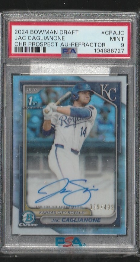 2024 Bowman Draft Chrome Prospect JAC CAGLIANONE #CPAJC Refractor Auto #/499