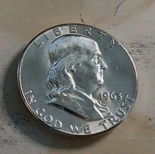 1963-P BU Franklin Half Dollar 90% Silver - Free Shipping! #3