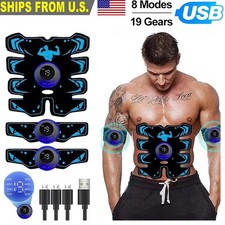 EMS Abdominal Muscle Toning Trainer ABS Stimulator Toner Fitness Binder Gym Belt