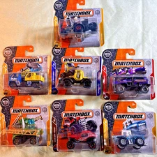Matchbox Lot Of 7  Short Cards 2018 65th ANNIVERSARY Construction Vehicles