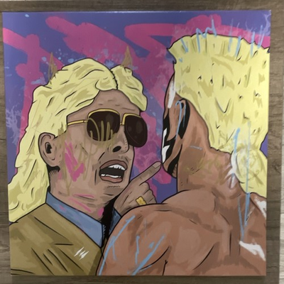 #ad Mickey Diamond amp; Pro Dillinger Sting vs Flair Unnumbered Promo Colored Vinyl $90.00