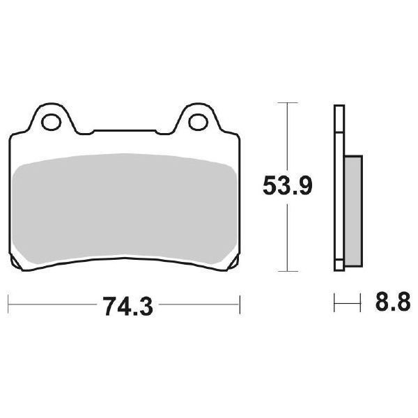 Yamaha Fz Fz Genesis 750 BremsbeläGe Vorne Sbs 613 Hf 1989-1991-image
