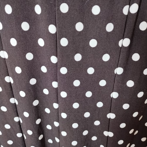 American Living by Ralph Lauren Dress Womens Size 12 Brown Cream Polka Dot Flowy - Bild 6 von 12