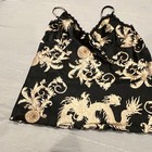Escalier Polyester Kimono Pajama Set L Black/Gold Belted Tie — photo 3