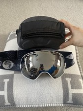 Nespio adult dome-shaped silver mirror anti-fog ski goggles