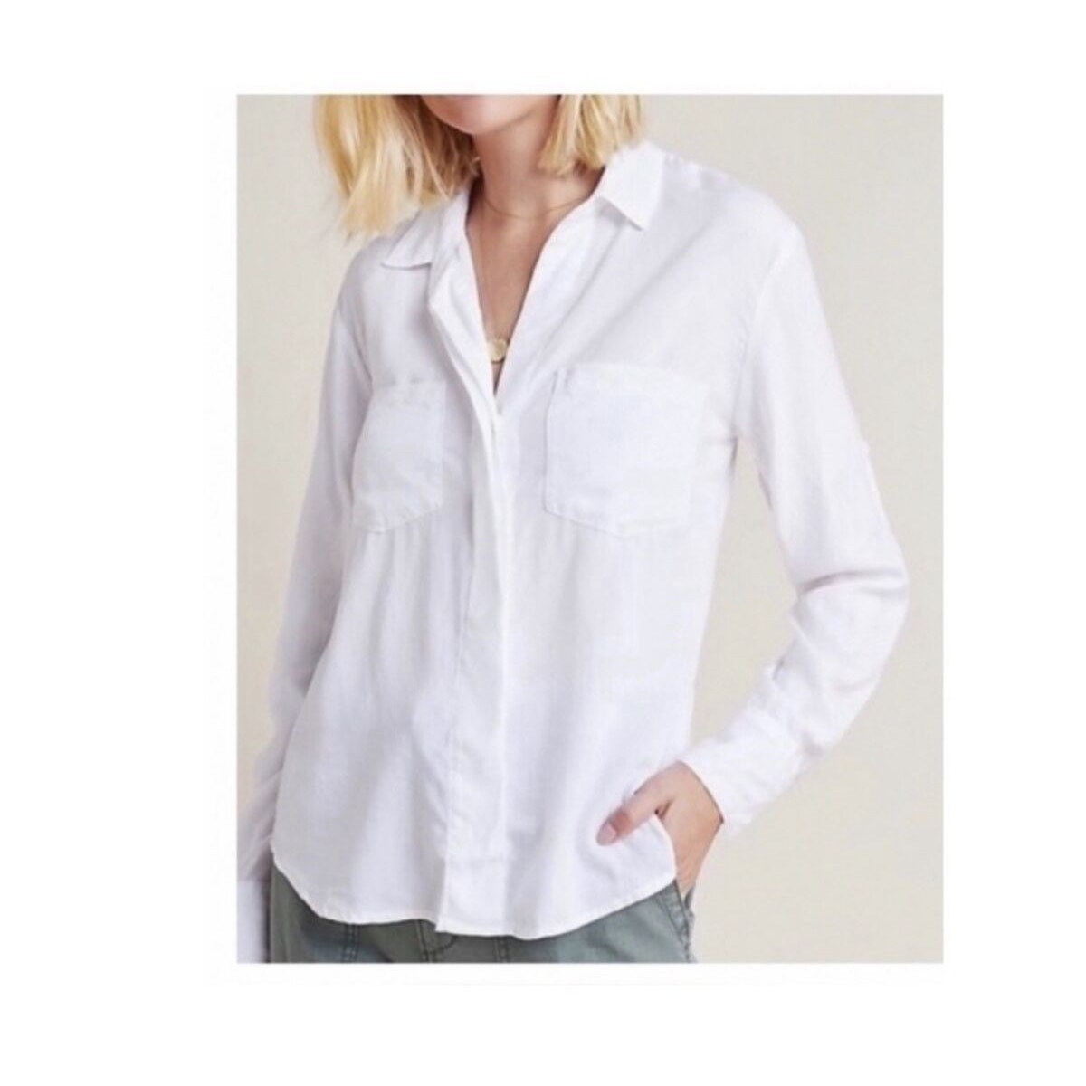Cloth & Stone Lyocell Split Back Button Down Shir… - image 9