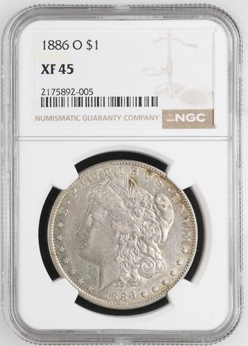 1886 O US Mint Morgan 90% Silver $1 Dollar Coin Certified NGC XF45 ~ Free Ship