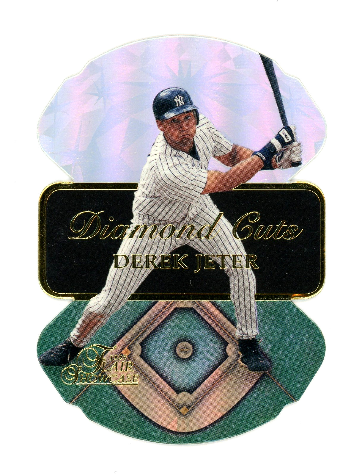 Derek Jeter HOF 1997 Flair Showcase "Diamond Cuts" #13 (Die-Cut Insert) NM-MT