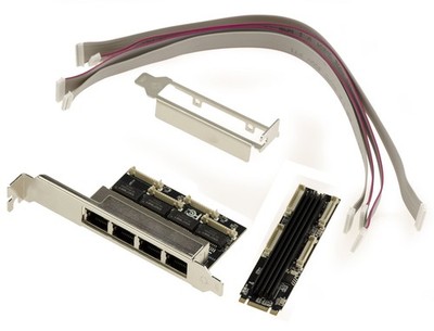 KALEA-INFORMATIQUE Karte M2 4 Ports Gigabit LAN Ethernet für M.2 PCIe RTL8111H