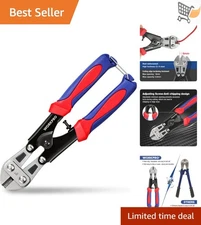 Mini Bolt Cutter Alloy Steel 8-inch Heavy Duty Wire Cable Snips with Rubber H...