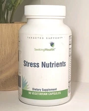 SeekingHealth STRESS NUTRIENTS Adrenal Supplement 90 Veggie Caps EXP 04/26