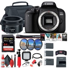 Canon EOS Rebel 800D / T7i DSLR Camera Canon EF 50mm Lens 64GB Outdoor