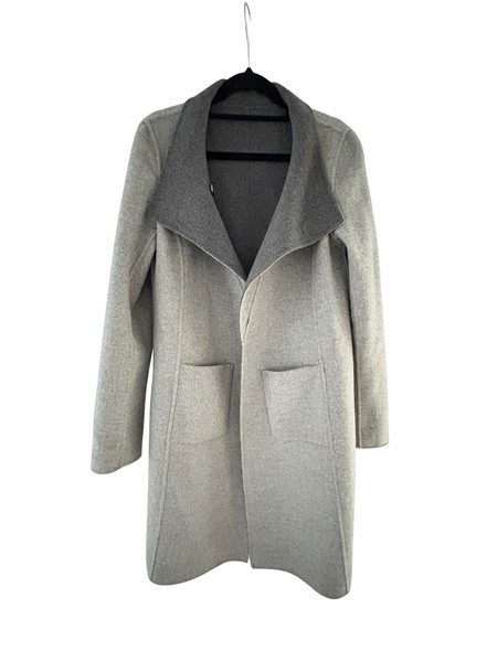 Wool Cashmere Blend Grey Coat By Daniel Hechter Paris