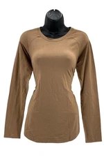 Susan Graver Weekend Essentials Comfy Cotton Raglan Top Simply Camel