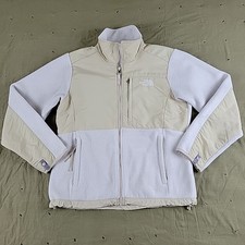 The North Face Women s Medium Polartec Fleece Jacket Full Zip Cream Beige