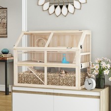 3 Tier Wooden Hamster Cage w/ Detachable Bottom, 37" x 21" x 30"