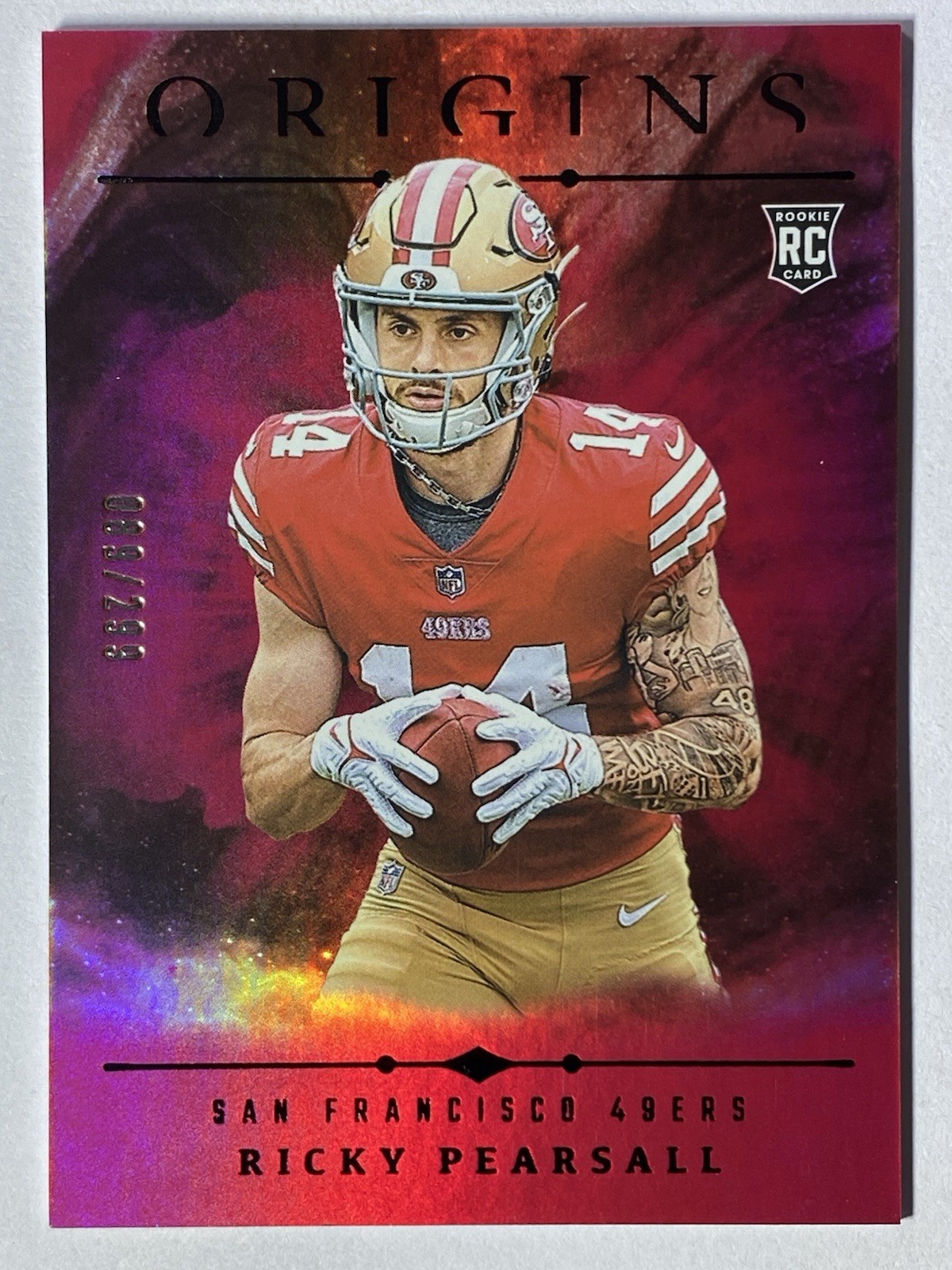 2024 Panini Origins - Rookies Ricky Pearsall #133 Holo Red /299 (RC)