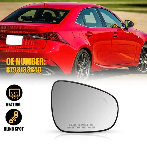 Door Mirror Glass Heated Passenger Right 8793133B40 for Lexus RC300 RC350 15-19