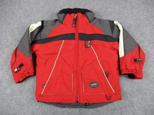 Obermeyer Jacket Boys 4 Red Gray I Grow Hooded Insulated Ski Snowboard Coat