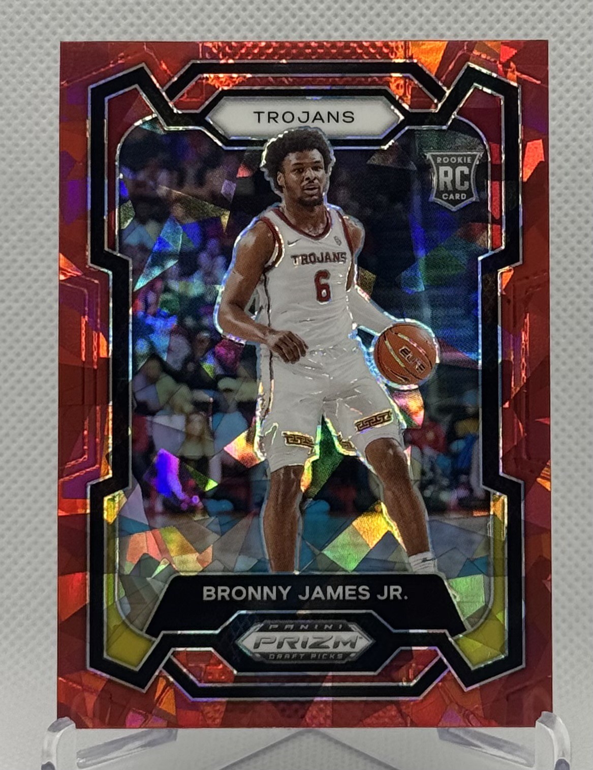 2024-25 Panini Prizm Draft Picks - Bronny James #86 Red Ice Prizm (RC)
