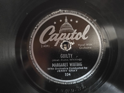 Capitol Record 324 ~ 1946 ~ Margaret Whiting Guilty / Oh But I Do (V) FREE SHIP