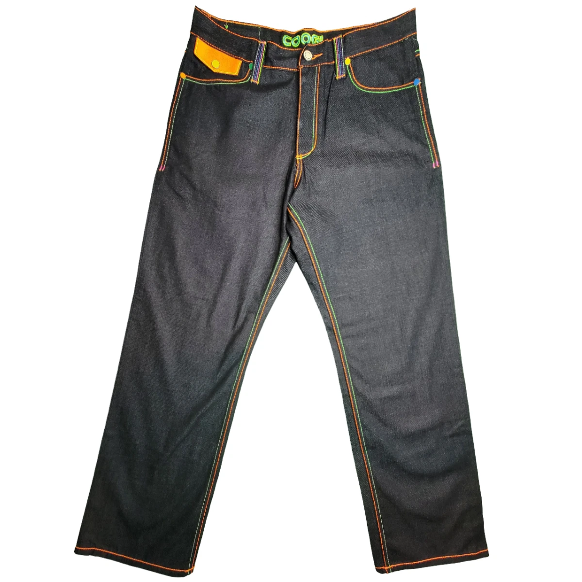 Jeans Rectos Relajados Para Hombre - Corte Holgado, Con Cordón, Tela Elástica, Ideales Para Trabajo O Diario