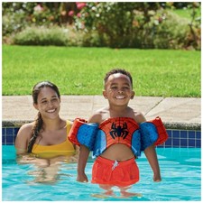 SWIMWAYS MARVEL SPIDER-MAN SWIM TRAINER UNISEX , FOR KIDS 33-55LBS - BLUE/RED