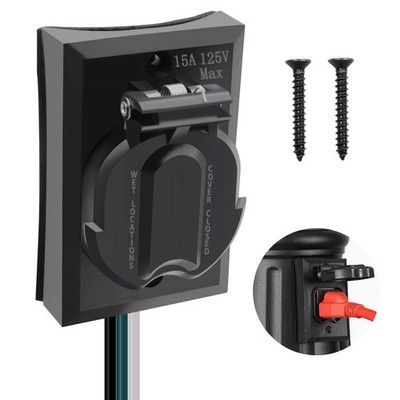 Ac 125v 15a Outdoor Lamp Post Grounded Convenience Outletwaterproof Electrical O