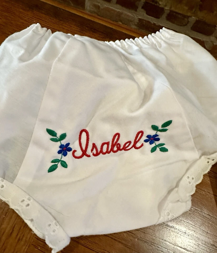 Lot Of 8 Personalized Diaper Covers “Isabel” In Various Designs - Size 3/4 EUC - Image 4 of 4
