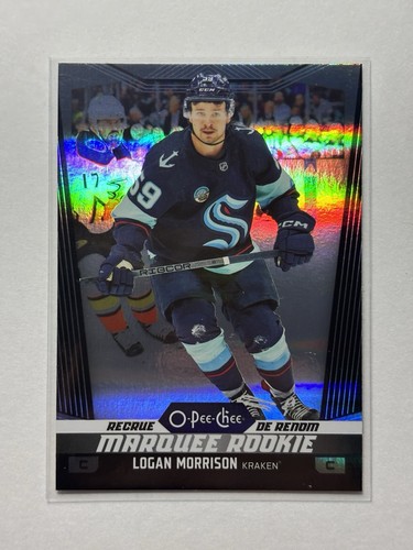 2024-25 O-Pee-Chee LOGAN MORRISON Marquee Rookie Rainbow Black /100 Kraken - Bild 1 von 2