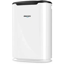 OKAYSOU AIR PURIFIERS FOR HOME LARGE BED ROOM ULTRA DUO 3 FILTERS - WHITE