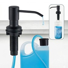 Built-in Kitchen Sink Soap Dispenser 360  Rotation  500ML Bottle Matte Black