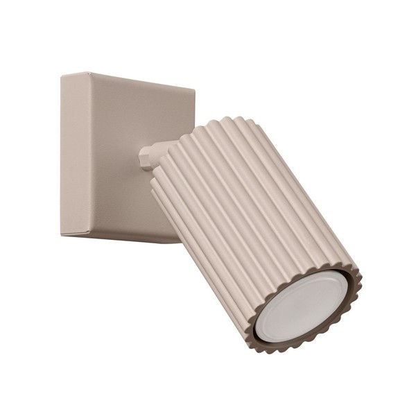 Wandstrahler Verstellbar Aluminium Taupe Flur Wohnzimmer H:16 Cm GU10 Spot Lampe-image