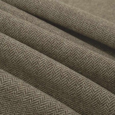 Stroheim Woven Herringbone Wool Upholstery Fabric- Nesbit Mocha 1.05 yds 5816506