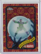 2025 Topps Chrome Marvel Iron Red & Gold Lazer Refractor /100 Molecule Man #21