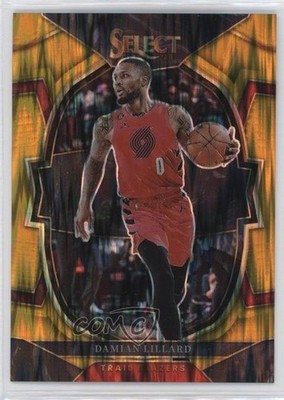 2022-23 Panini Select Concourse Gold Flash Prizm 7/10 Damian Lillard #7 hs9