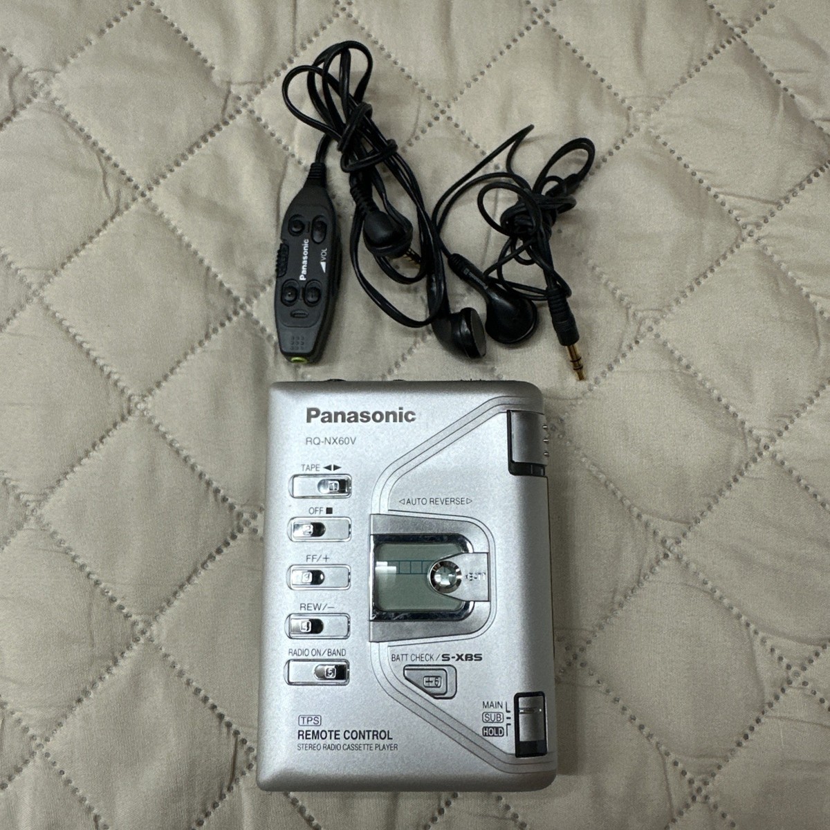 Metal-Cased Panasonic RQ-NX60V Radio Cassette Walkman Remote