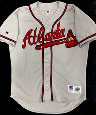 Authentic Vintage Russell MLB Atlanta Braves Greg Maddux Baseball Jersey Size 48