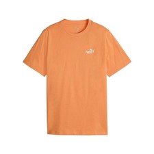 PUMA Essentials Small No 1 Logo T-Shirt Mens Orange Casual Tops 68798820