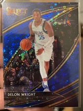 DELON WRIGHT 2019-20 Panini Select Courtside #254 Blue Disco Prizm #17/25 SSP