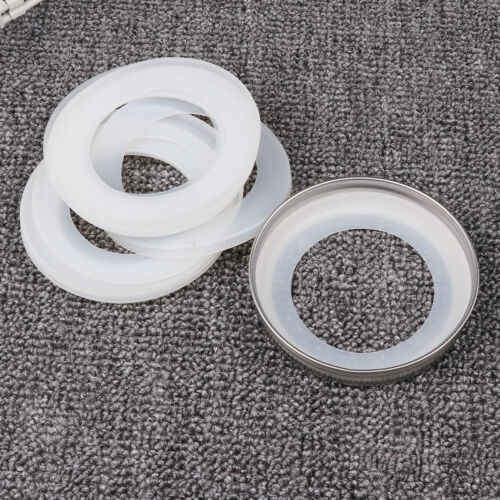 10Pcs Silicone Airtight Sealing Rings Gaskets for Mason Jar Lids Storage Cap New - Picture 1 of 24